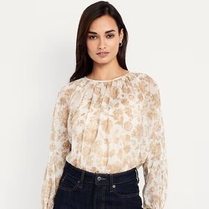 Old Navy Chiffon Long Sleeve Blouse, Worn Once